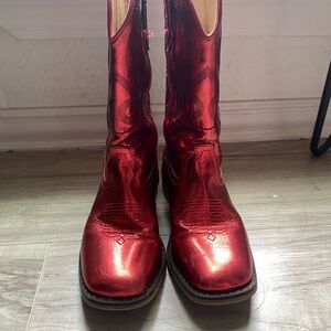 Shyanne Shiny Red Kids Boots